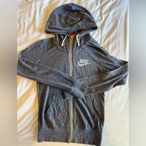 Nike heather gray full zip women’s hoodie